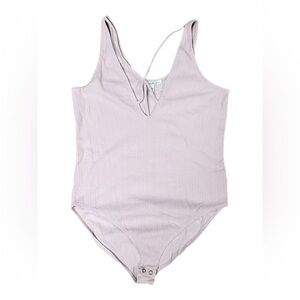 🩰 Express Blush Pink Strappy V-Neck Bodysuit Size L 🩰